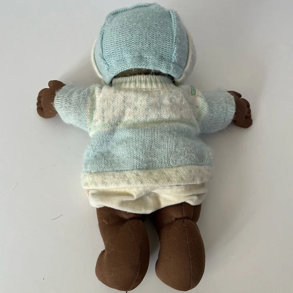 Vintage Cabbage Patch Kids Doll Black/Brown Baby 1982 With Original Clothing - Picture 7 of 10